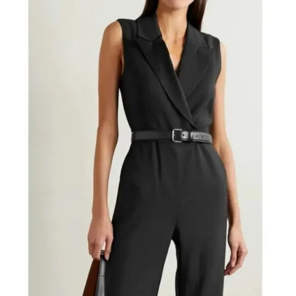 JONATHAN SIMKHAI Reyna Tailored Jumpsuit Black‎ Size 4